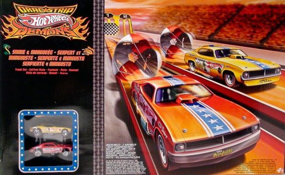 Yet another reissue of the famous Mongoose & Snake Drag Race Set.